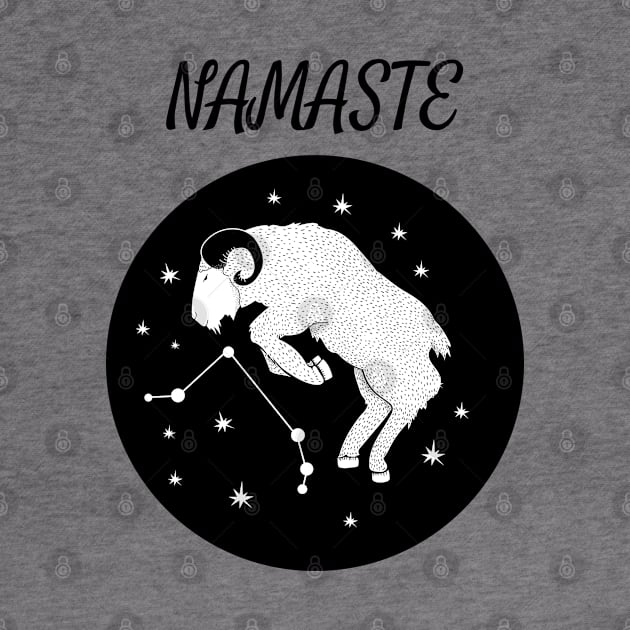 Namaste Aries Zodiac by DesignIndex